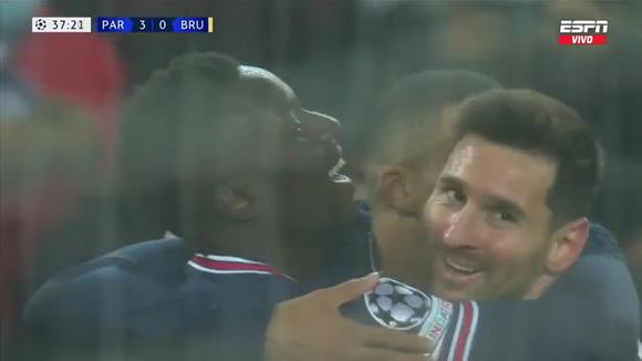 Lionel Messi: revive el primer gol de la ‘Pulga’ en la victoria del PSG sobre Brujas por la UEFA Champions League (Video: ESPN)