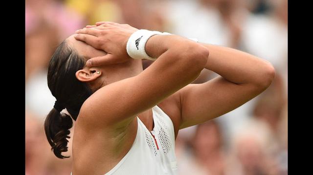Toda la emoción de la española.
(Foto: Agencias / Wimbledon)