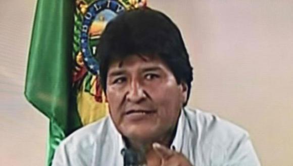 Morales anunció su renuncia este domingo en una declaración televisada junto a su vicepresidente. Foto: AFP, vía BBC Mundo