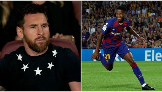 Messi y su sorpresa ante el gol y la asistencia de Ansu Fati, jugador de 16 años del Barcelona | VIDEO. (Foto: AFP)