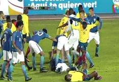 Ecuador vs Brasil: conato de bronca en el Sudamericano Sub 20