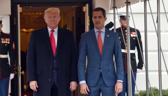 Donald Trump recibe a Juan Guaidó en la Casa Blanca. (Nicholas Kamm / AFP).