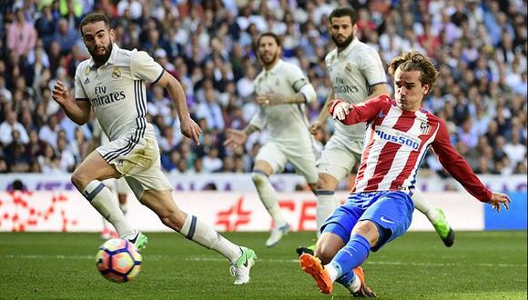 Real Madrid vs. Atlético de Madrid se enfrentan este sábado a la 1:45 p.m. en el Santiago Bernabéu. (Foto: AFP).