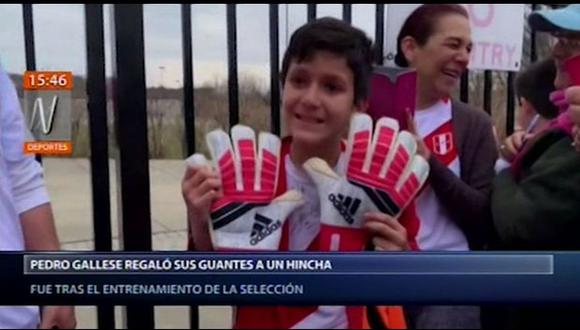 El pequeño hincha de la selección peruana que recibió los guantes de Pedro Gallese. (Foto: captura de pantalla/Canal N)