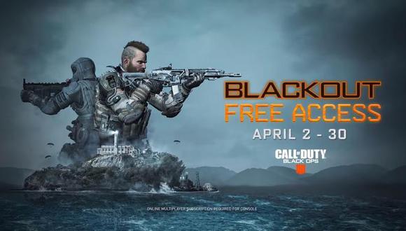 Blackout, el modo battle royal de Call of Duty: Black Ops 4, estará disponible de manera gratuita desde el 2 de abril hasta el 30. (Captura de pantalla)