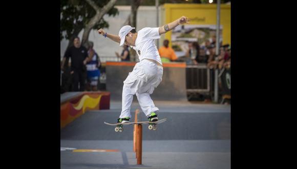 Ángelo Caro en Río. Skater profesional. FOTO: Richard Hirano.