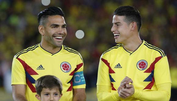 James Rodríguez y Radamel Falcao lideran la lista de 23 de Colombia para la Copa América 2019. (Foto: AP)