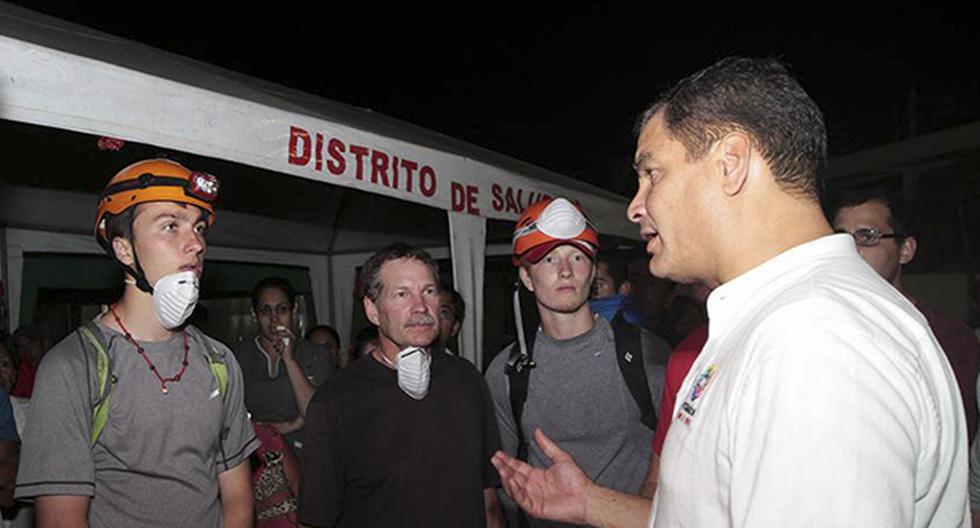 Presidente de Ecuador, Rafael Correa, recorrió el hospital de Portoviejo. (Foto: Presidencia Ecuador)