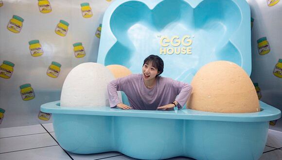 Insólito lugar en China para los amantes de los huevos y de los selfis. (AFP)