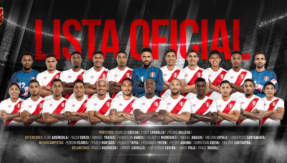 Perú anunció su nómina de 23 futbolistas para Rusia 2018. El nombre más destacado es el de Paolo Guerrero, que retorna a la Blanquirroja después de casi ocho meses de ausencia. (Foto: FPF)