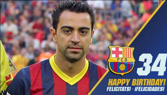 Barcelona y la 'Roja' saludaron a Xavi por su cumpleaños