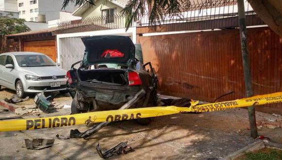 San Borja: una joven murió en choque de auto contra vivienda