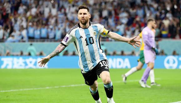 Lionel Messi abrió el marcador en el Argentina vs. Australia. Foto: Getty Images.