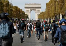 Las calles de París quedaron sin autos ni motos y contaminación se desplomó