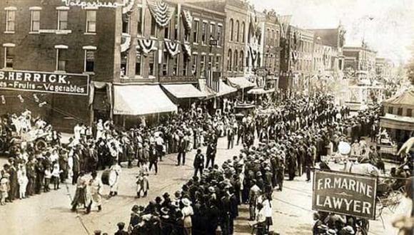 Primer Desfile del Día del Trabajador en 1882. (Foto: Dominio público).