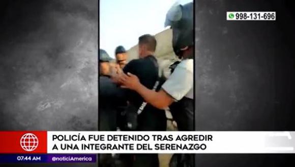 Luego de forcejear por varios minutos y poner resistencia a su detención, fue conducido a la comisaría de Pro.