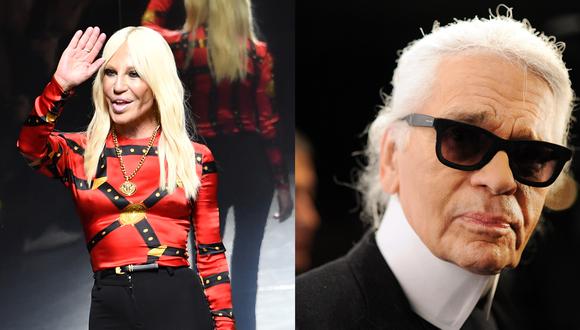 Karl Lagerfeld fue recordado por Donatella Versace en una publicación para Instagram. Fotos: AFP.