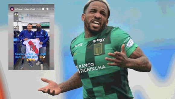 Jefferson Farfán sorprendió a su compañero Edgar Benítez con un regalo. Foto: Liga 1 / Farfán IG.