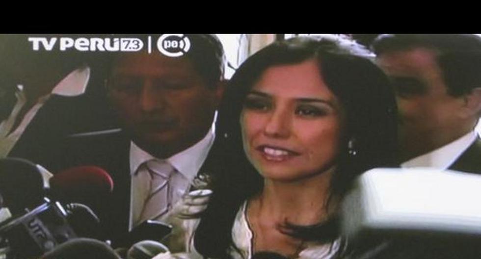 Nadine Heredia satisfecha con su presentación en el Congreso. (Foto: Captura TVPerú)