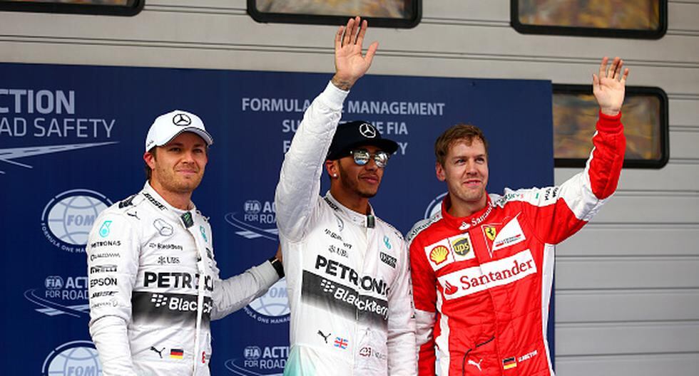 El equipo de Mercedes, con sus pilotos Lewis Hamilton y Nico Rosberg, lograron la pole position. (Foto: Getty images)
