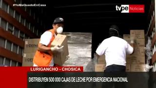 Coronavirus en Perú:  Donan 120 mil latas de leche para la zona de Jicamarca en SJL
