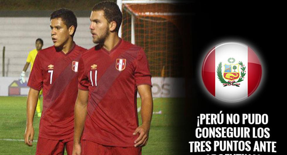 Perú no pudo con Argentina en el Sudamericano Sub 20. (Foto: La Nueve)