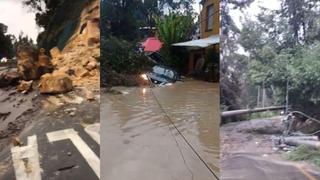 Emergencia en Colombia: deslizamientos e inundaciones por lluvias en vía La Calera - Bogotá | VIDEOS