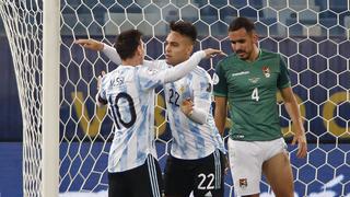 Argentina goleó 4-1 a Bolivia con doblete de Lionel Messi por la última fecha de la fase de grupos de la Copa América 2021