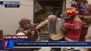 Derrumbe en La Victoria: así fue el rescate de familia atrapada [VIDEO]