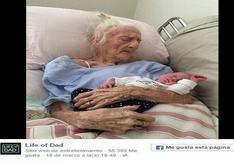 Facebook: Foto de una anciana y un bebé causa revuelo. ¿Por qué?