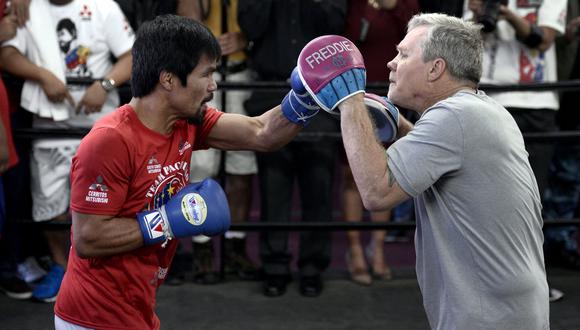 Manny Pacquiao rompe relación laboral con Freddie Roach previo a pelea contra Lucas Matthysse. (Foto: AFP)