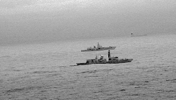 La fragata británica "HMS St Albans" escoltó a un buque de guerra ruso el día de Navidad por aguas territoriales británicas en el Mar del Norte. (Reuters).