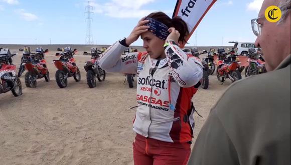 Laia Sanz en la llegada de la segunda etapa. (Video: Christian Cruz Valdivia)