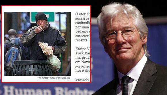 Confunden a Richard Gere con indigente y le regalan una pizza