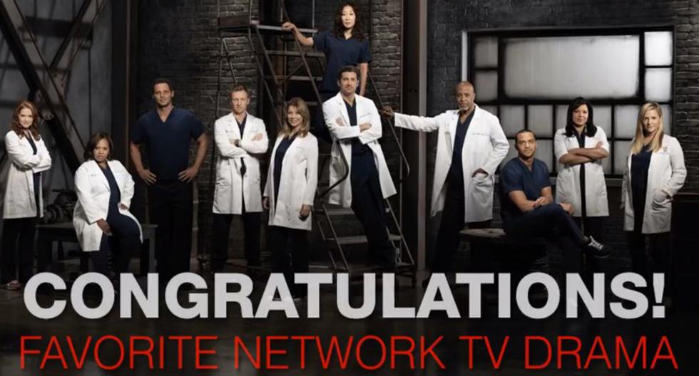 Grey\'s Anatomy fue elegido como drama favorito en los People\'s Choice Awards 2015. (Foto: Facebook Grey\'s Anatomy)