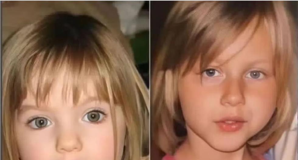 The comparative photos published by the young woman who claims to be Madeleine McCann