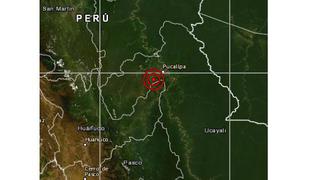 Sismo de magnitud 5,2 se registró esta tarde en Ucayali