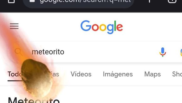Mira lo que pasa si buscas “Meteorito” en Google