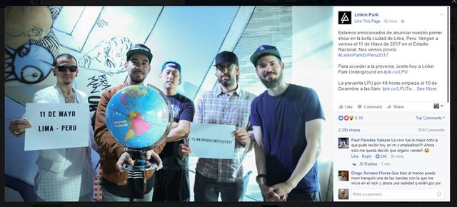 Linkin Park en Lima: la banda confirma el concierto - 3