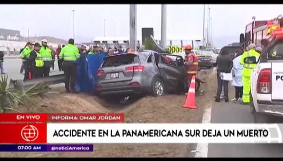 Ocurrió en el kilómetro 45 de la carretera Panamericana Sur. (Foto: Captura/América Noticias)