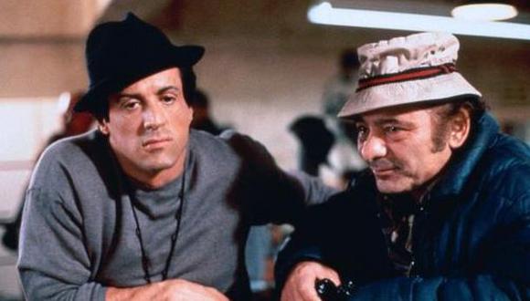 Burt Young junto a Sylvester Stallone en una de las películas de la saga "Rocky".