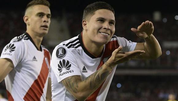 El futuro de Juan Fernando Quintero es aún incierto; sin embargo, el colombiano expresó su deseo por continuar en las filas de River Plate (Foto: AFP)