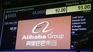Acciones de Alibaba suben 46% a US$93,5 en debut bursátil