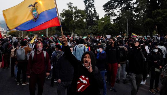Protestas en Ecuador en contra del gobierno de Guillermo Lasso. REUTERS