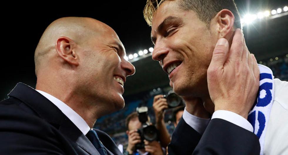 Zinedine Zidane elogió a Cristiano Ronaldo por el rendimiento en la temporada | Foto: Getty
