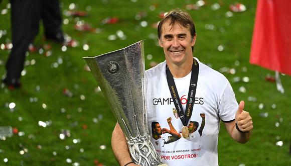 Julen Lopetegui renovó contrato con Sevilla hasta el 2024. (Foto: AFP)