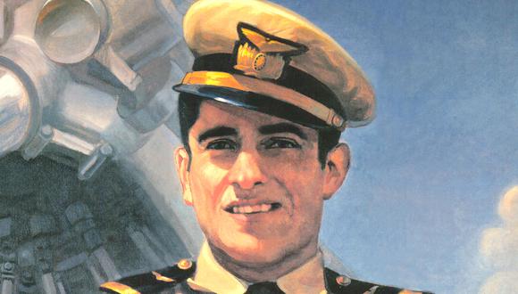 El capitán José Quiñones,  El héroe de la Fuerza Aérea Peruana, muerto durante el conflicto de 1941 con el Ecuador.
