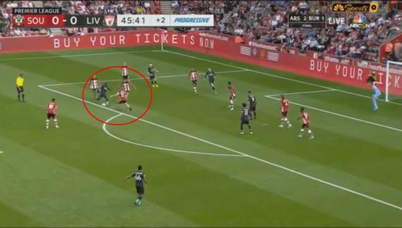 Liverpool vs. Southampton: mira el golazo de Sadio Mané para el 1-0 de los 'Reds' | Foto: Captura
