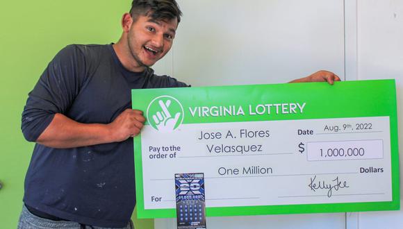 En esta imagen se aprecia al hombre que pensó que había ganado 600 dólares en lotería, pero resultó ser un millón (Foto: Virginia Lottery)