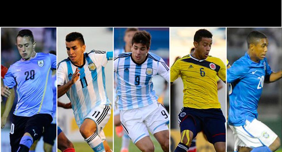 Estos cinco jugadores sudamericanos buscarán destacar en el mundial Sub 20. (Foto: FIFA)